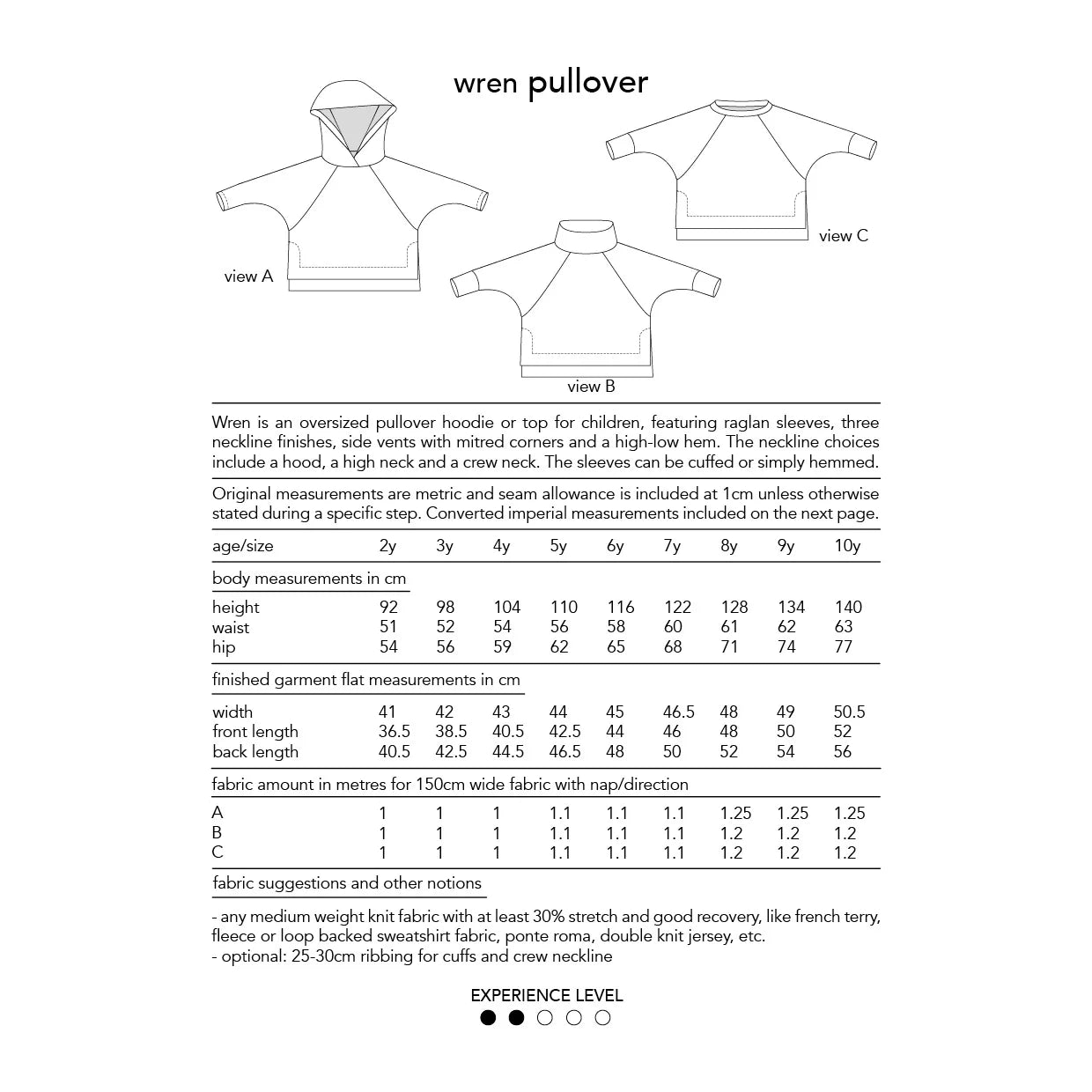 Dhurata Davies - Wren Pullover - Paper Children's Sewing Pattern