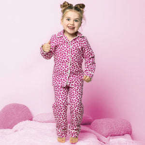 Pink Leopard Brushed Cotton Flannel