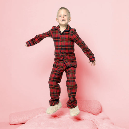 Red Plaid Check Brushed Cotton Flannel