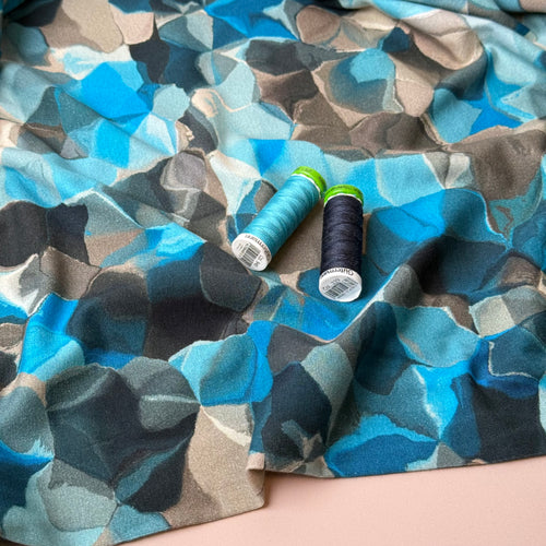 Danish Design - Jewels Blue Cotton Jersey