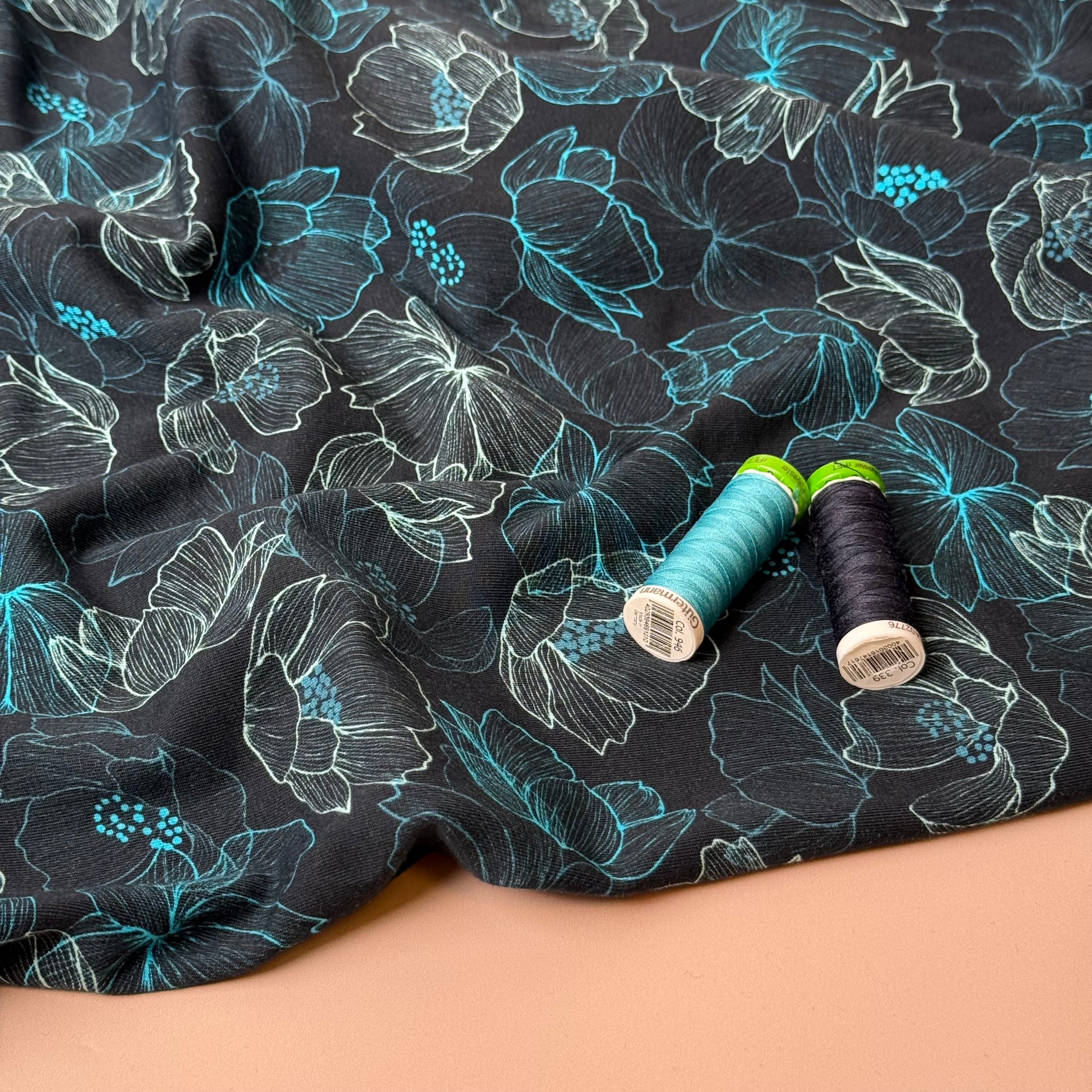 Danish Design - Glowing Flowers Cotton Jersey