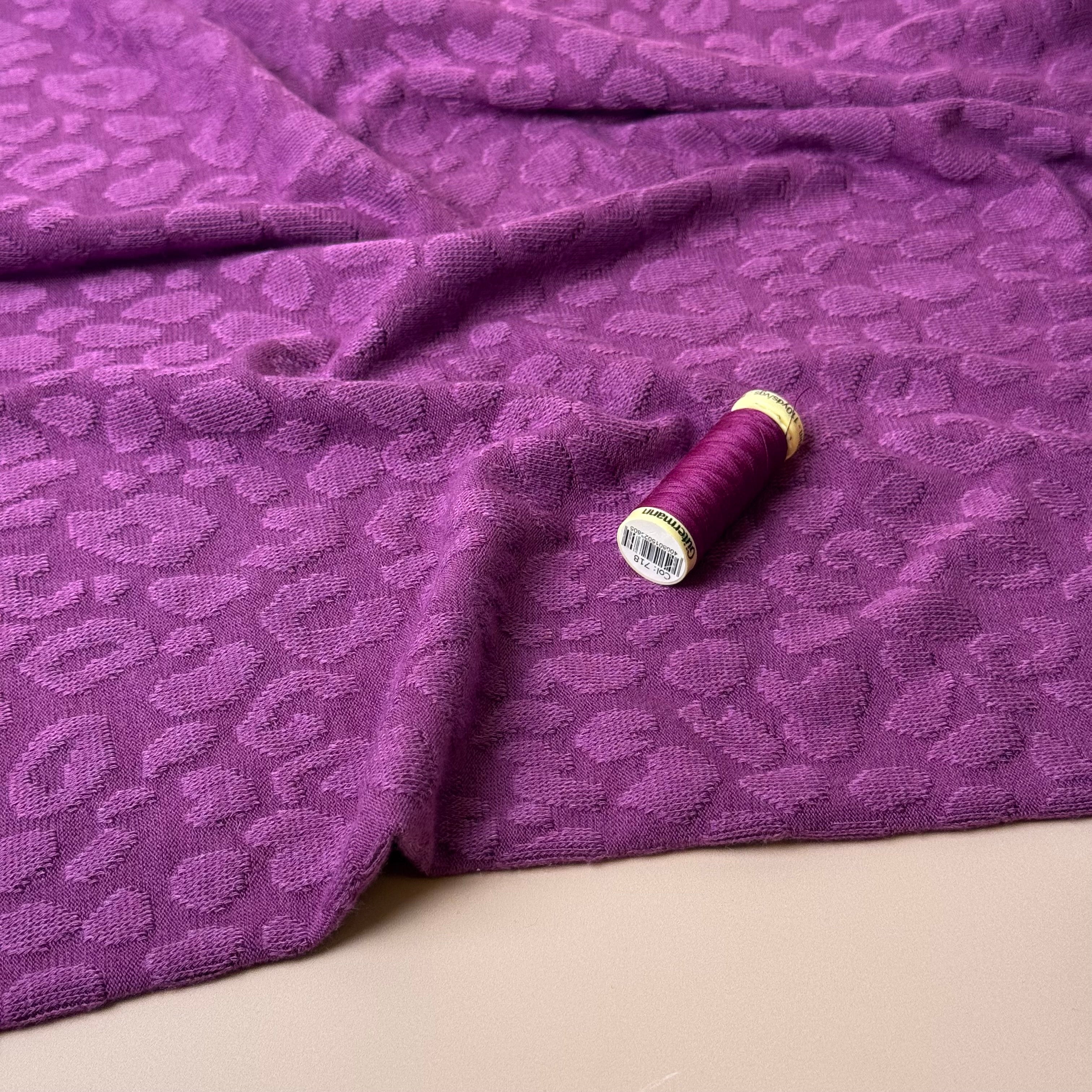 Animal Viscose Blend Light Sweater Knit in Magenta