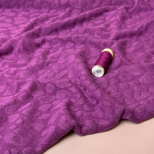 Animal Viscose Blend Light Sweater Knit in Magenta