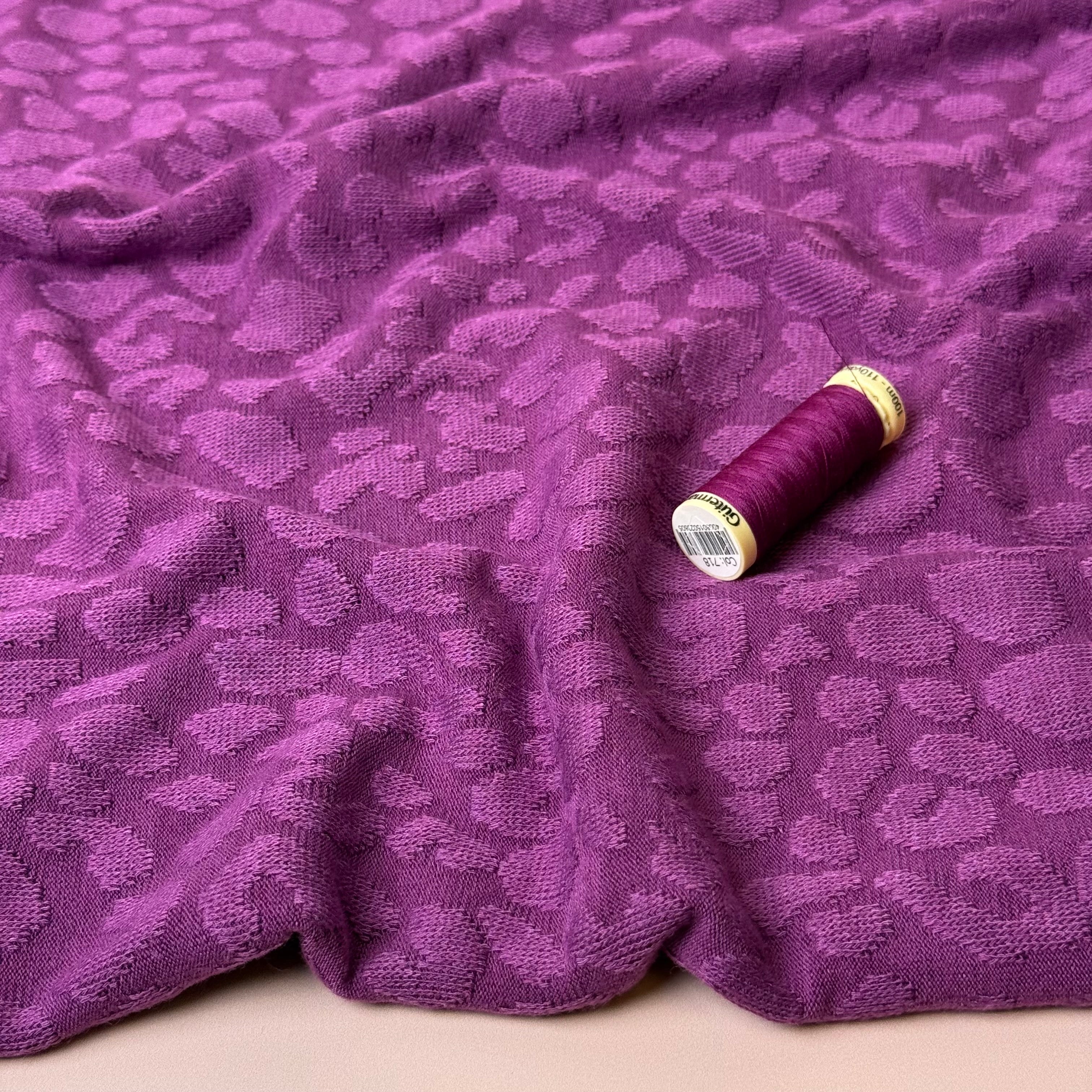 Animal Viscose Blend Light Sweater Knit in Magenta