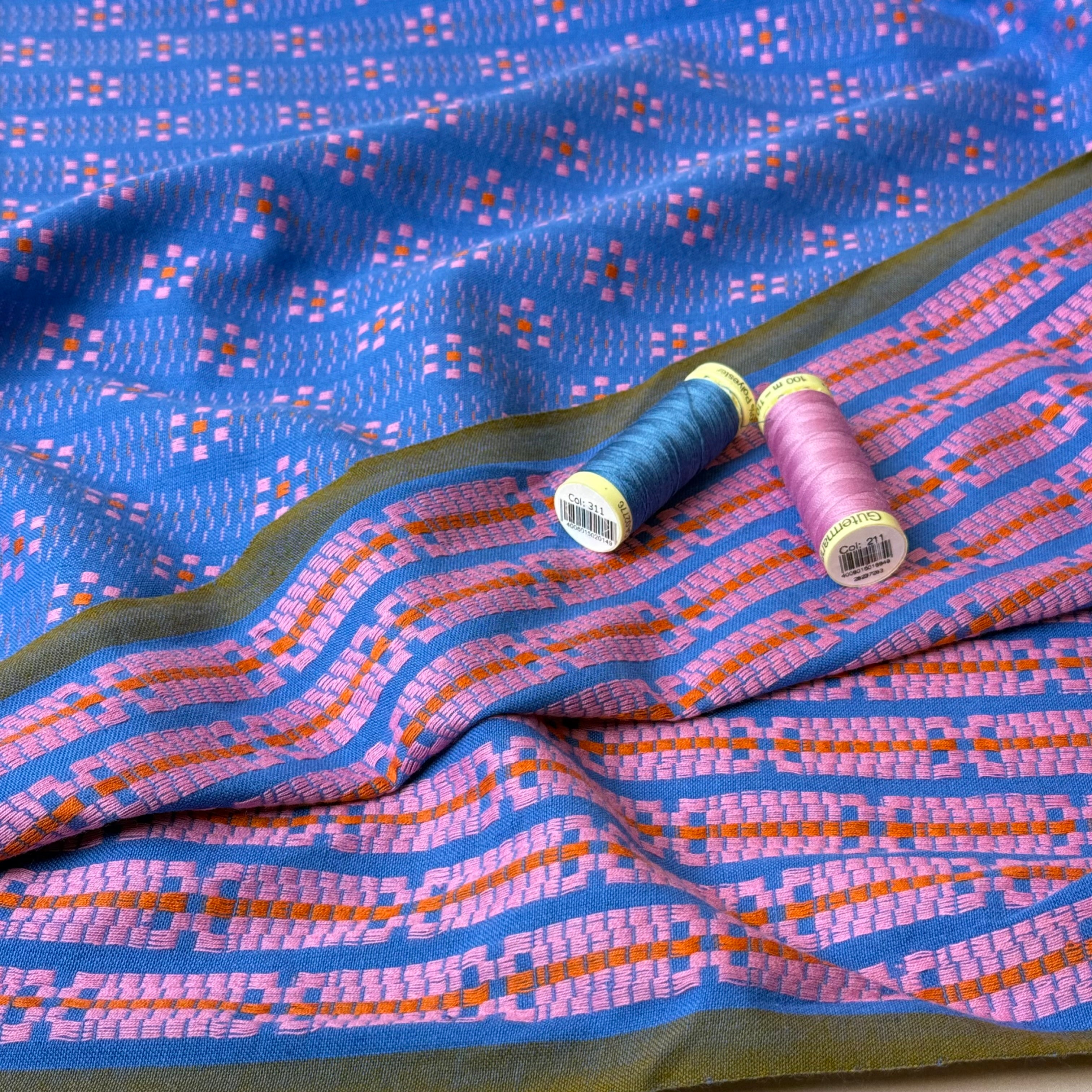 Fableism Supply Co - Cobalt Daisy Yarn Dyed Cotton from Swedish Holidays