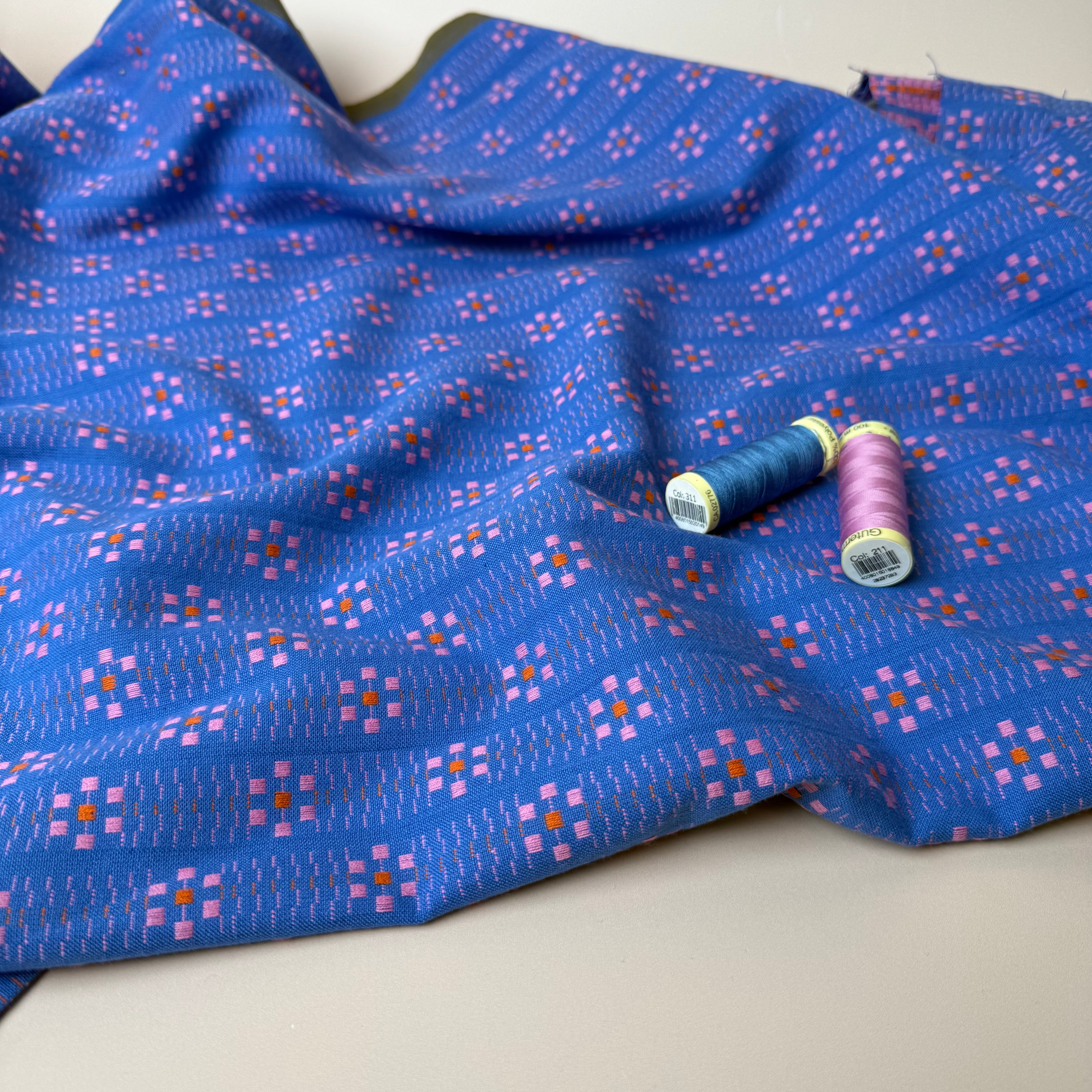 Fableism Supply Co - Cobalt Daisy Yarn Dyed Cotton from Swedish Holidays