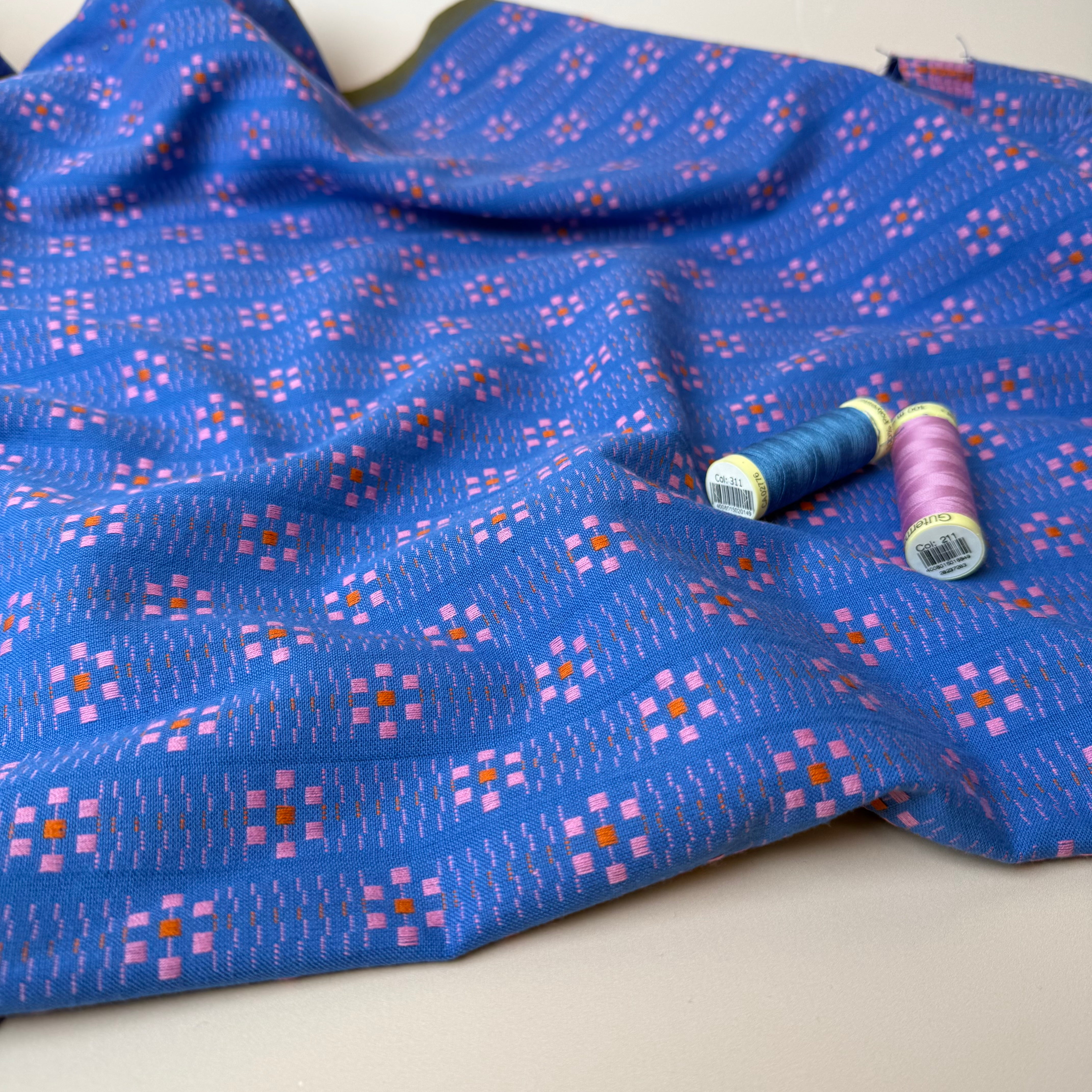 Fableism Supply Co - Cobalt Daisy Yarn Dyed Cotton from Swedish Holidays