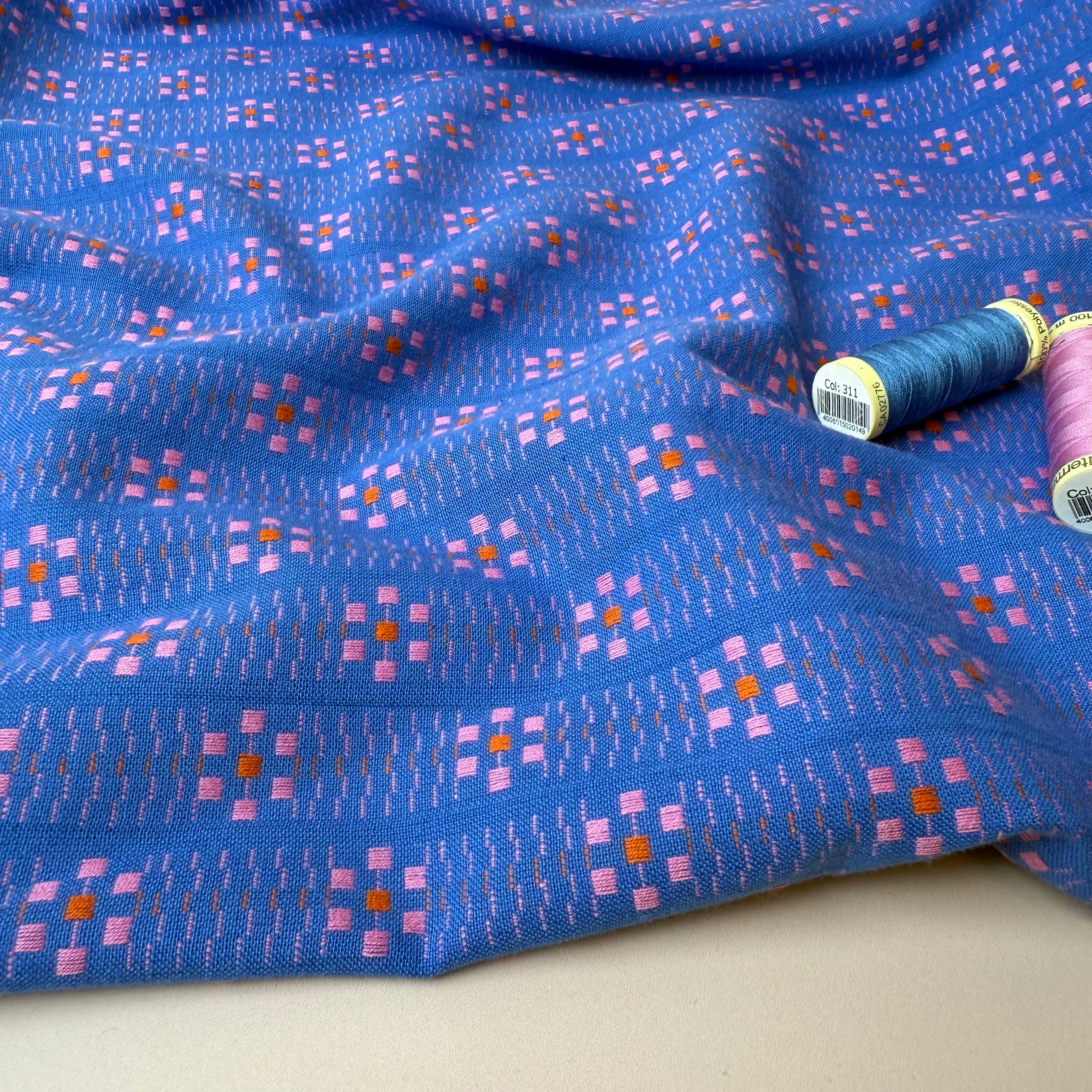 Fableism Supply Co - Cobalt Daisy Yarn Dyed Cotton from Swedish Holidays