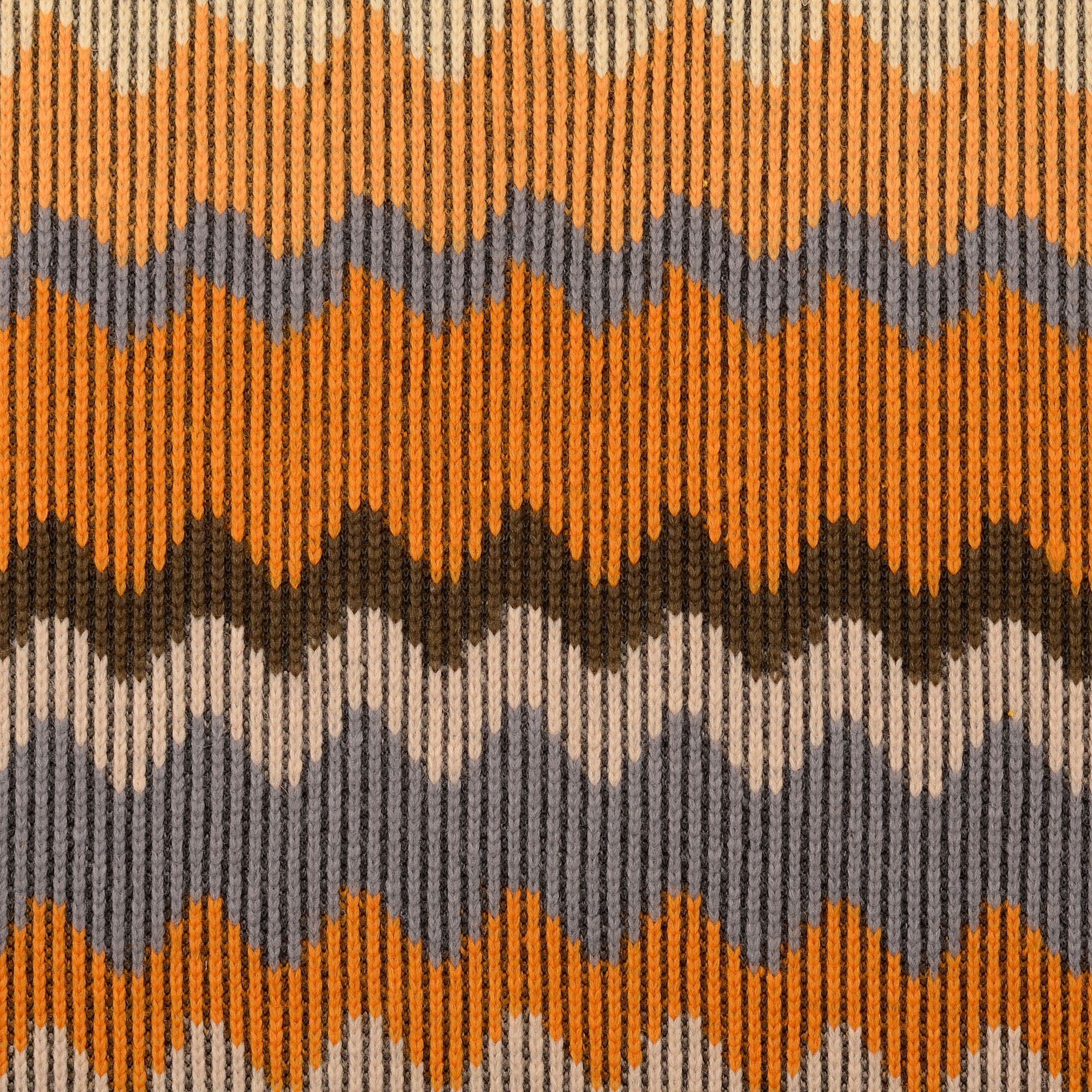 Autumn Zigzags Wool Blend Knitted Fabric