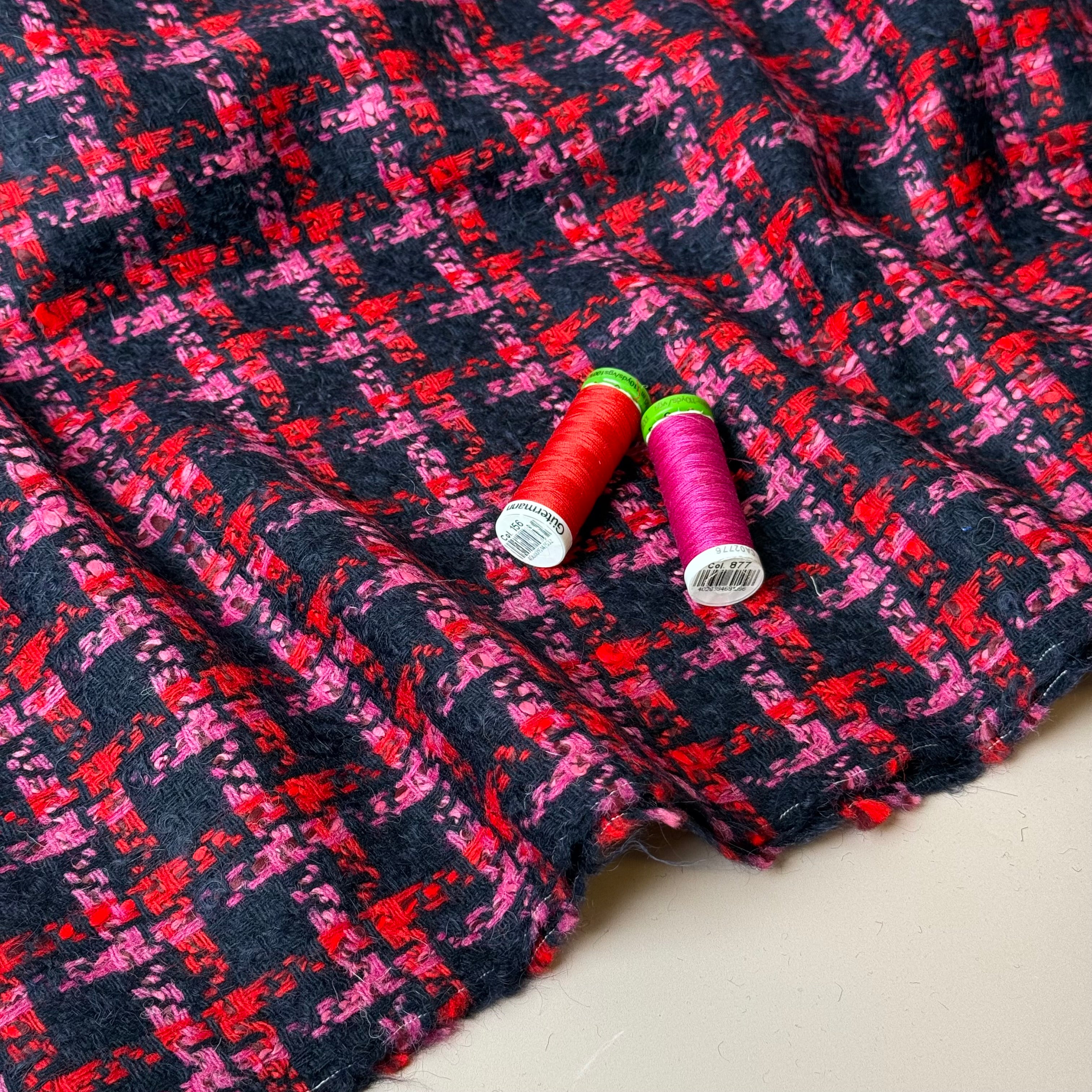 REMNANT Deadstock - Ab Moon Wool Boucle Tweed - Multiple colours and pieces - please select