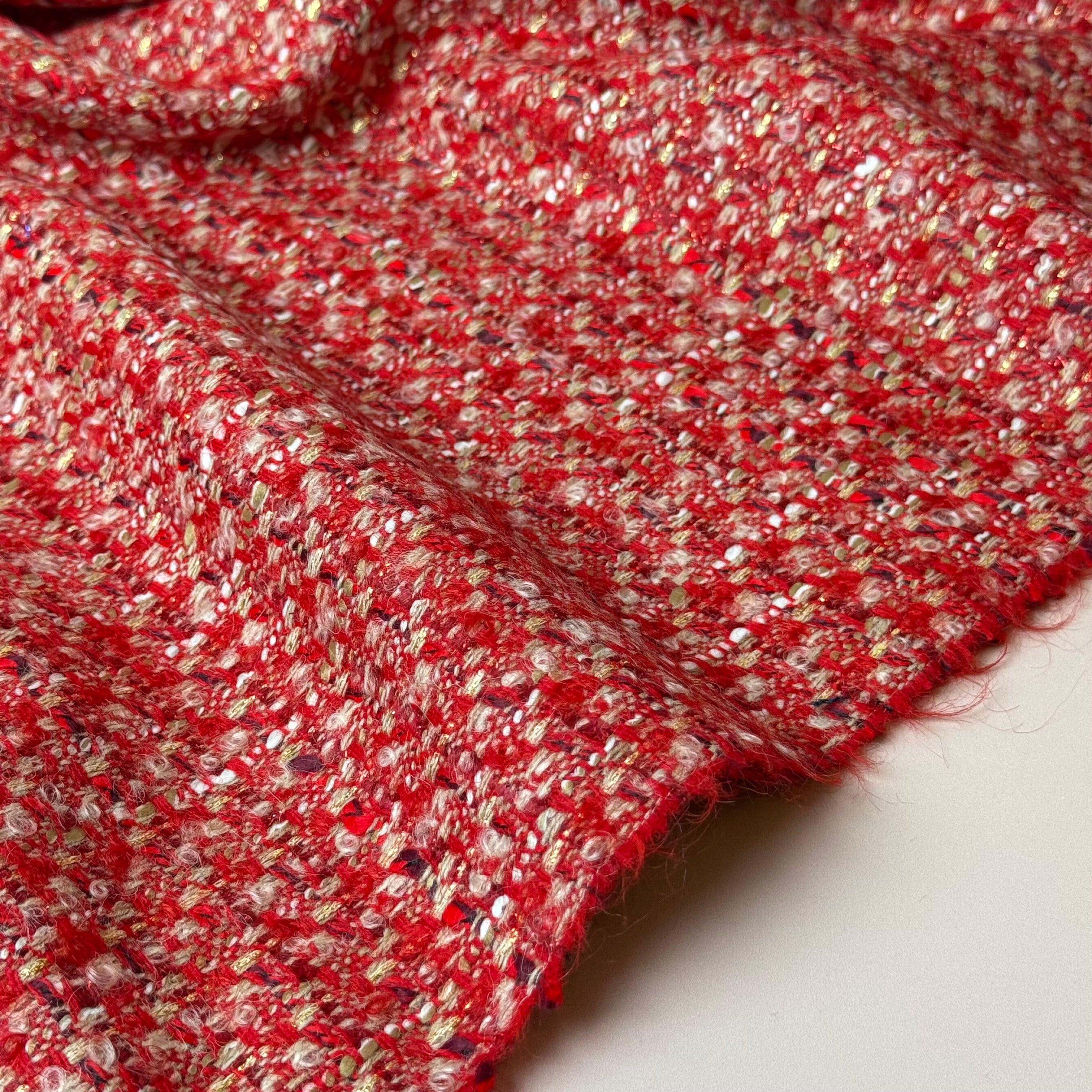 REMNANT Deadstock - Ab Moon Wool Boucle Tweed - Multiple colours and pieces - please select