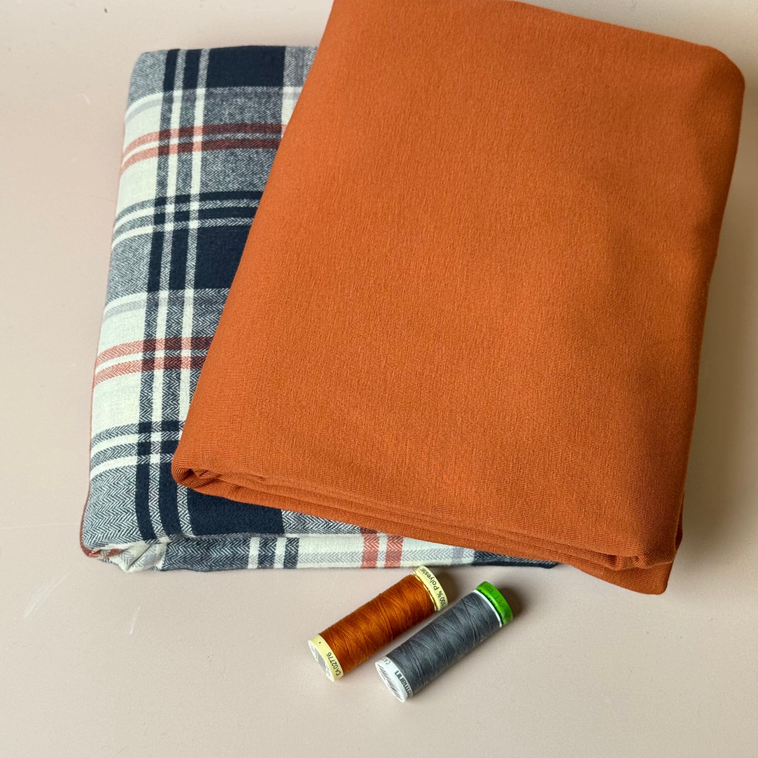 Limited Edition - Luxury Pyjama Kit with Grey & Autumn Spice Flannel and Jersey