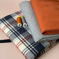 Limited Edition - Luxury Pyjama Kit with Grey & Autumn Spice Flannel and Jersey