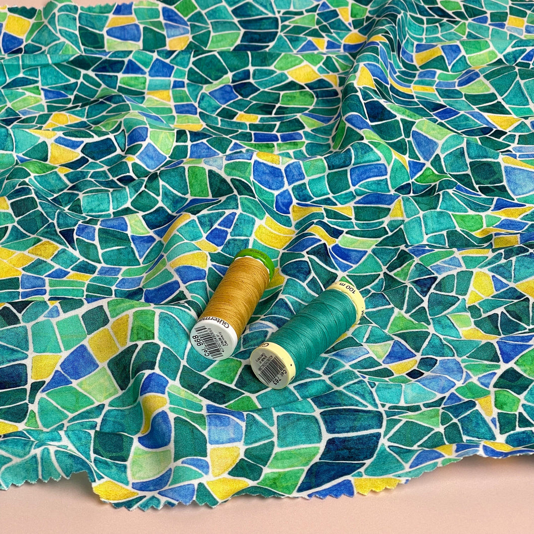 Sewing Kit - Lyra Shirt Dress in Mosaics Viscose (Multiple Colours)