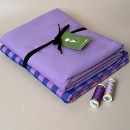Limited Edition - Luxury Pyjama Kit with Purple & Pink check Cotton and Jersey