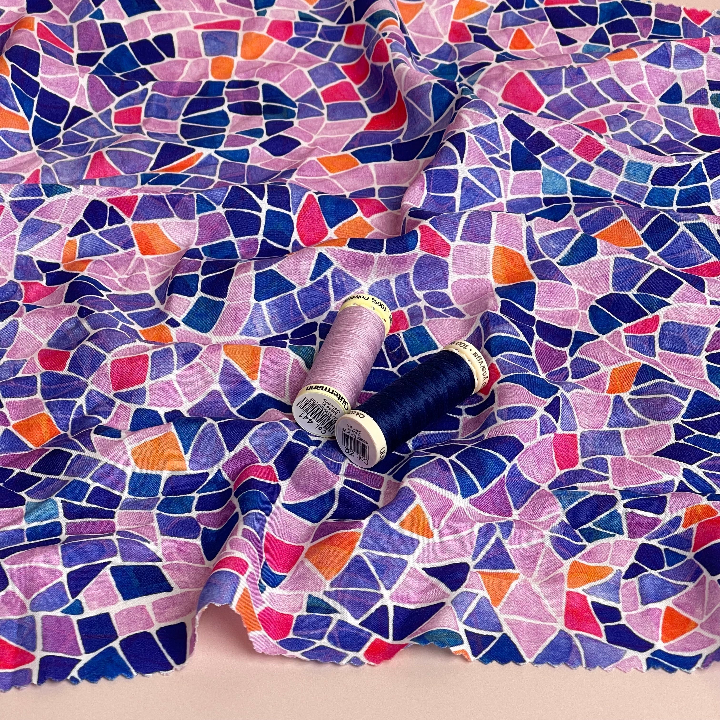 Sewing Kit - Lyra Shirt Dress in Mosaics Viscose (Multiple Colours)
