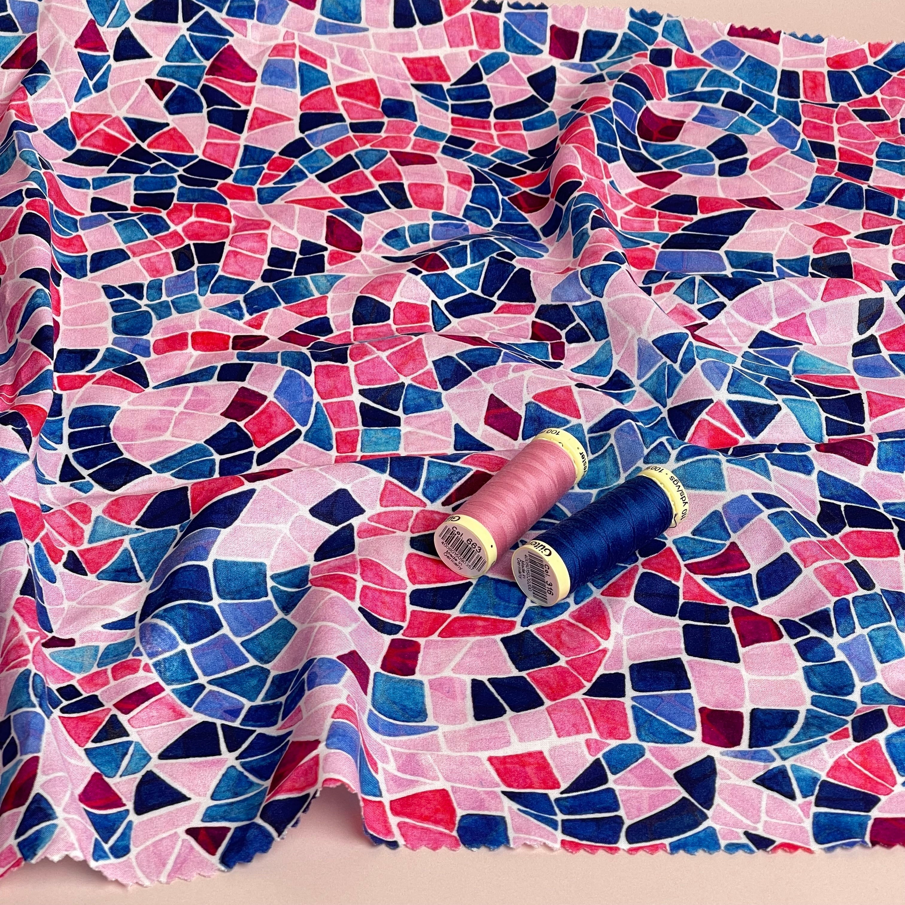 Sewing Kit - Lyra Shirt Dress in Mosaics Viscose (Multiple Colours)