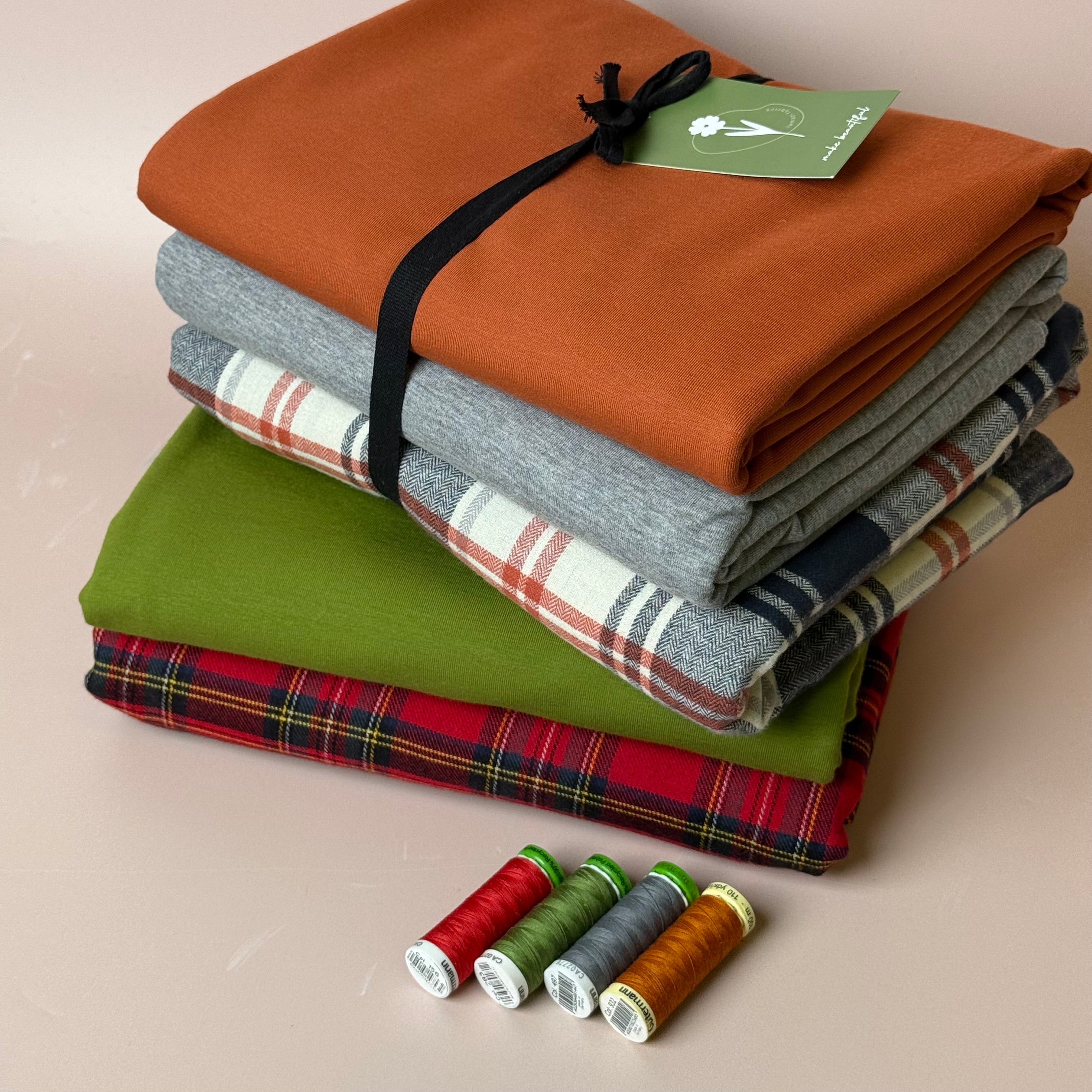 Limited Edition - Luxury Pyjama Kit with Red & Green Flannel and Jersey