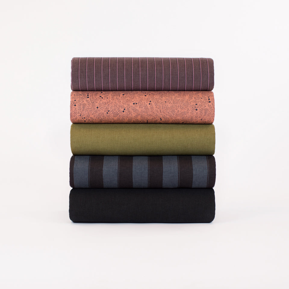 See You At Six - Lizard Green Linen Viscose Fabric