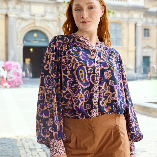 Atelier Jupe - Blue Paisley Viscose Fabric