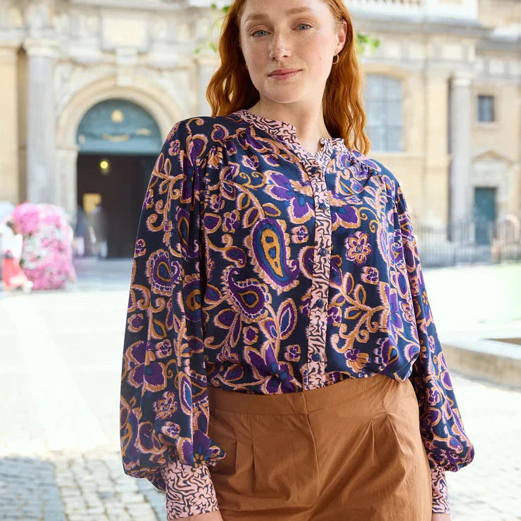 Atelier Jupe - Blue Paisley Viscose Fabric