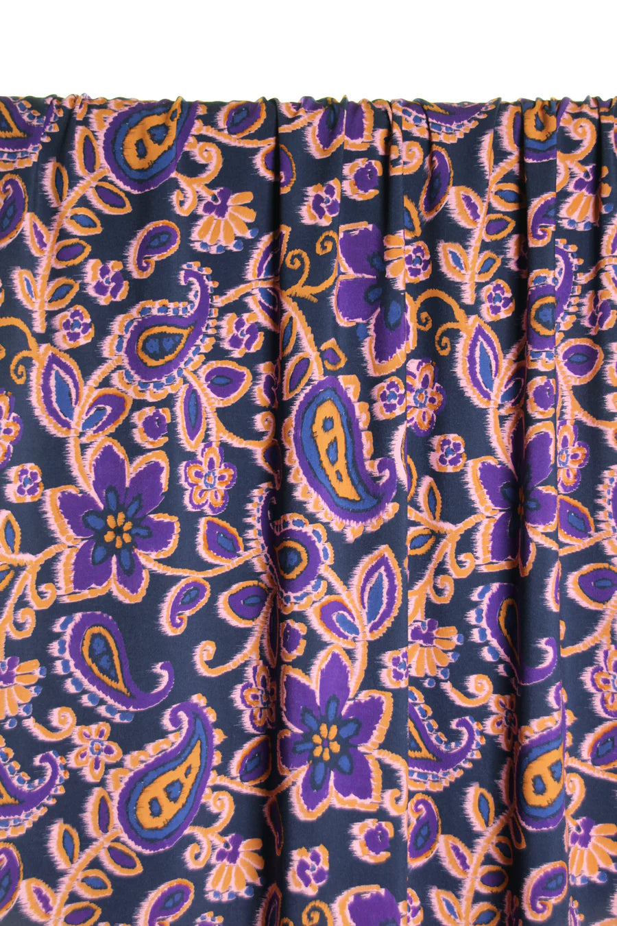 Atelier Jupe - Blue Paisley Viscose Fabric