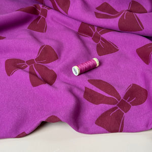 Bows Fleecy Jogging Sweat-shirting Fabric
