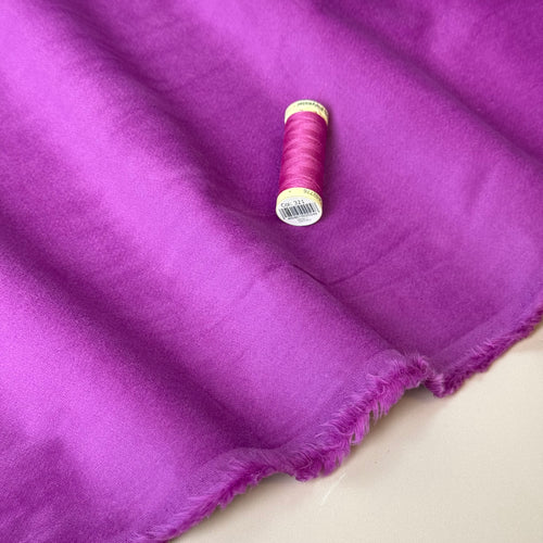 Magenta Stretch Cotton Velvet Fabric