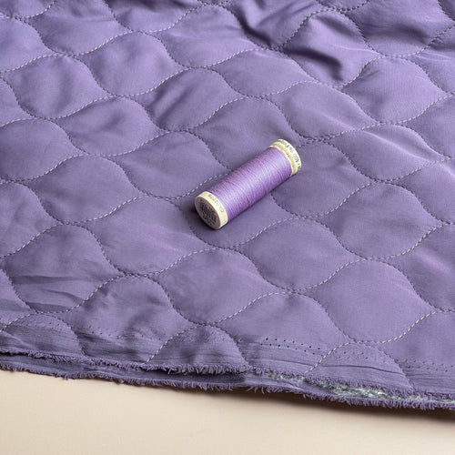 Cosy Quilted Coating Fabric in Lilac