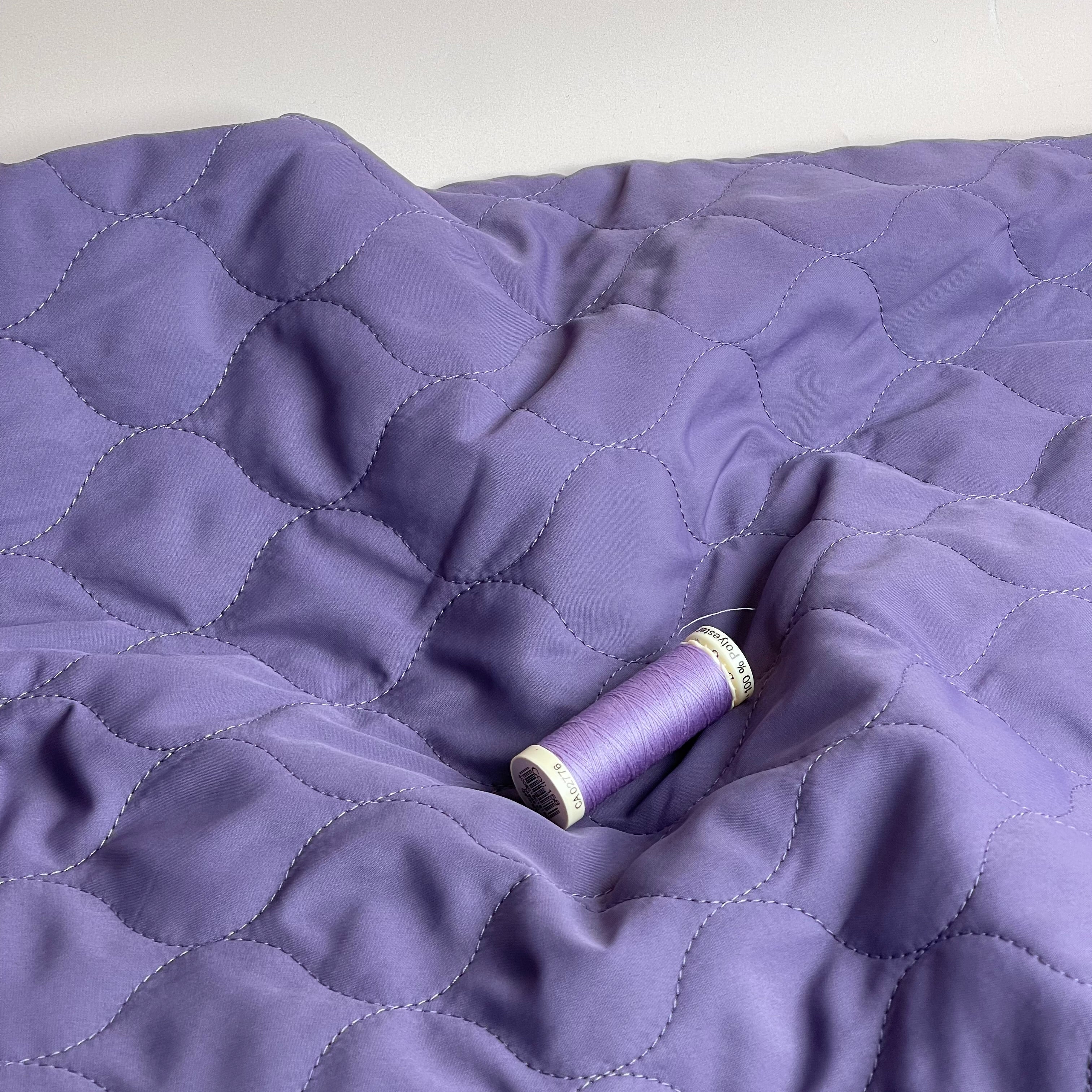 Cosy Quilted Coating Fabric in Lilac