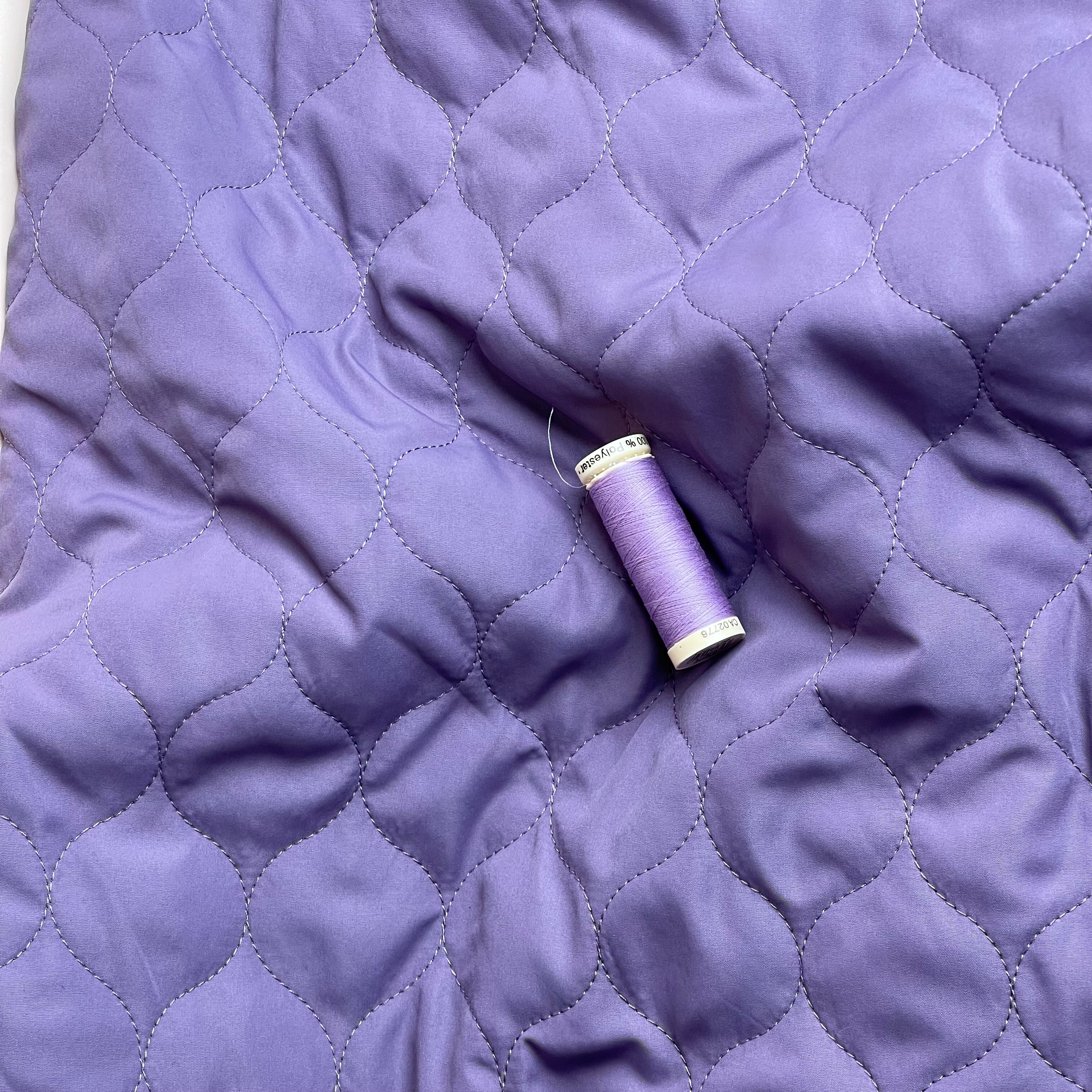 Cosy Quilted Coating Fabric in Lilac