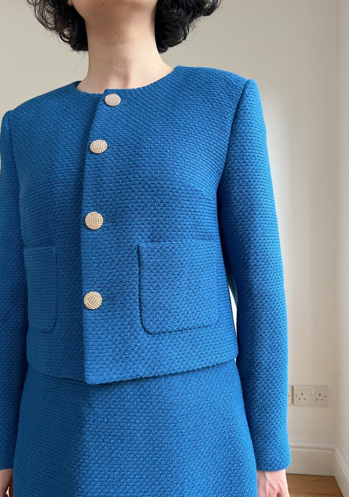 Sewing Kit - Dulce Skirt & Freddie Jacket in Black Wool Boucle Tweed