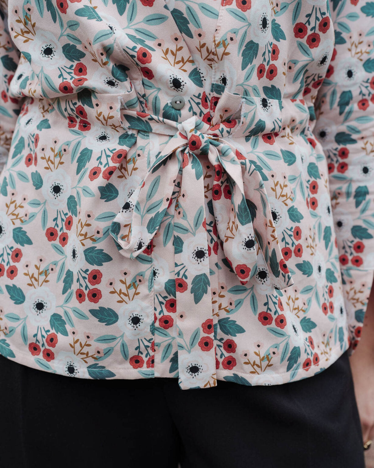 Sewing Kit - Liv Blouse in Anemone or Charm Viscose Fabric