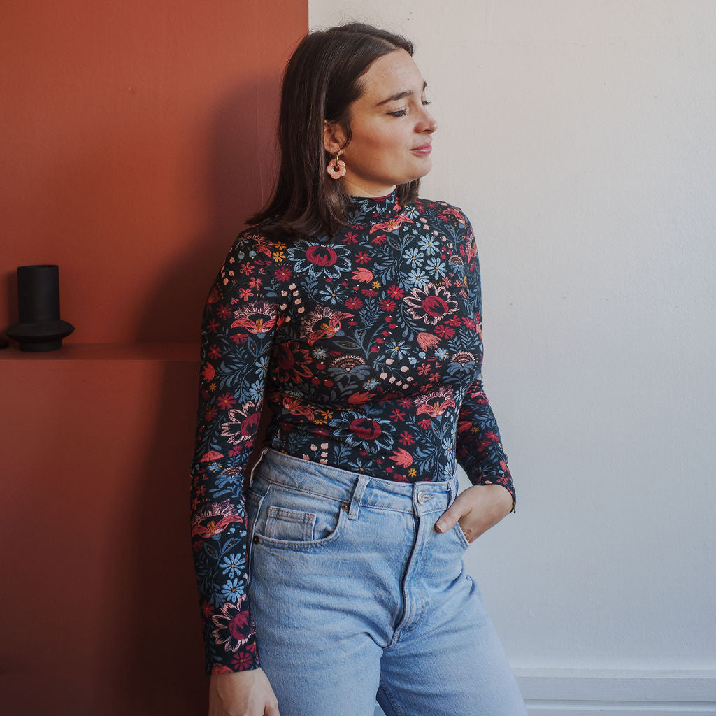 Lise Tailor - The Midnight Garden (Matrioshka) Viscose Jersey Fabric