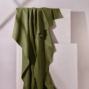 REMNANT 1.07 Metres - Atelier Brunette - Ivy Green Light Cotton Gabardine Fabric