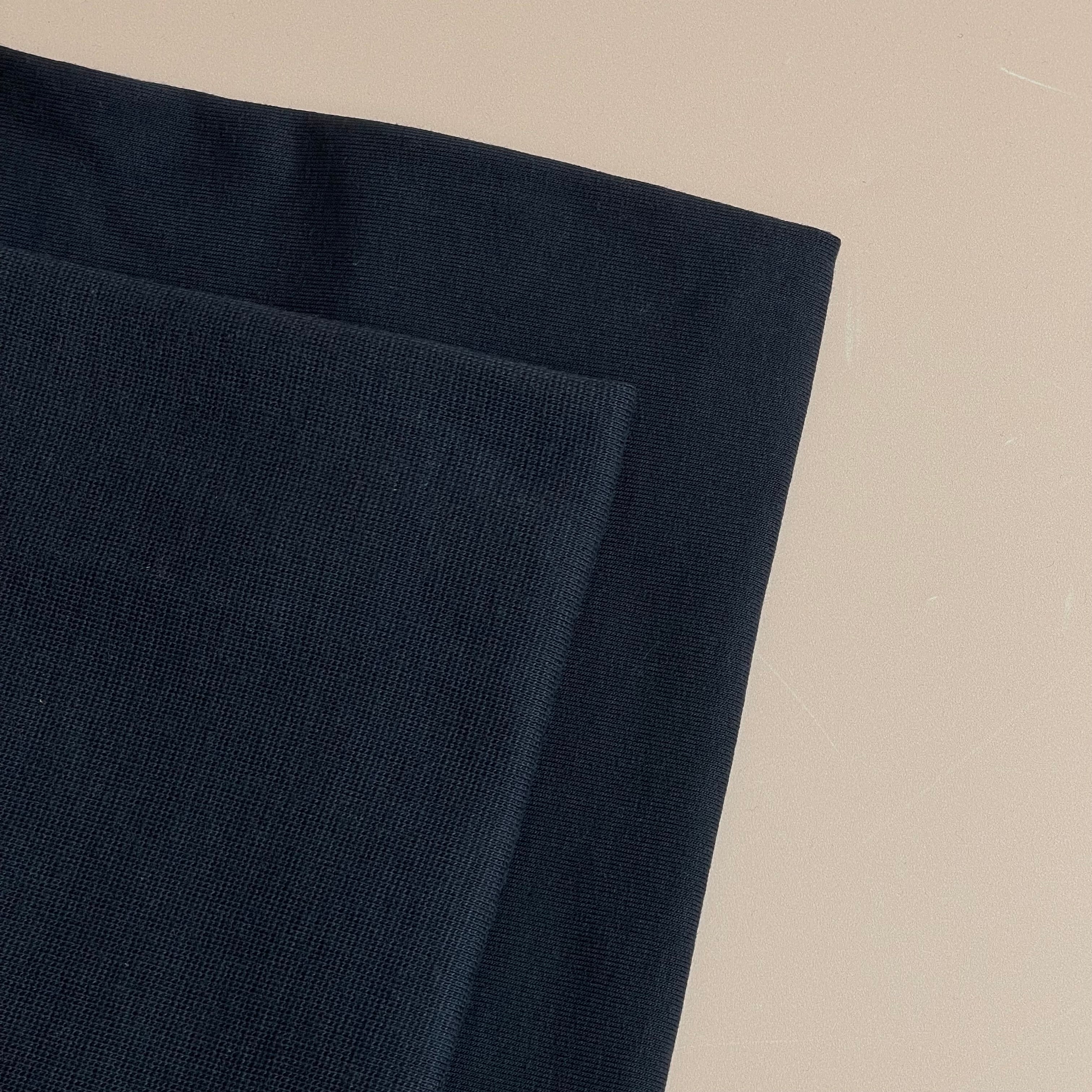 Navy Tubular Cotton Cuff Ribbing Fabric