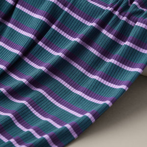 Meet MILK - Stripe Derby Ribbed Jersey Punch in Pond with TENCEL™ Modal Fibres