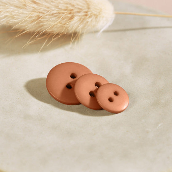Atelier Brunette - Classic Matte Buttons - Pecan Pie 10mm
