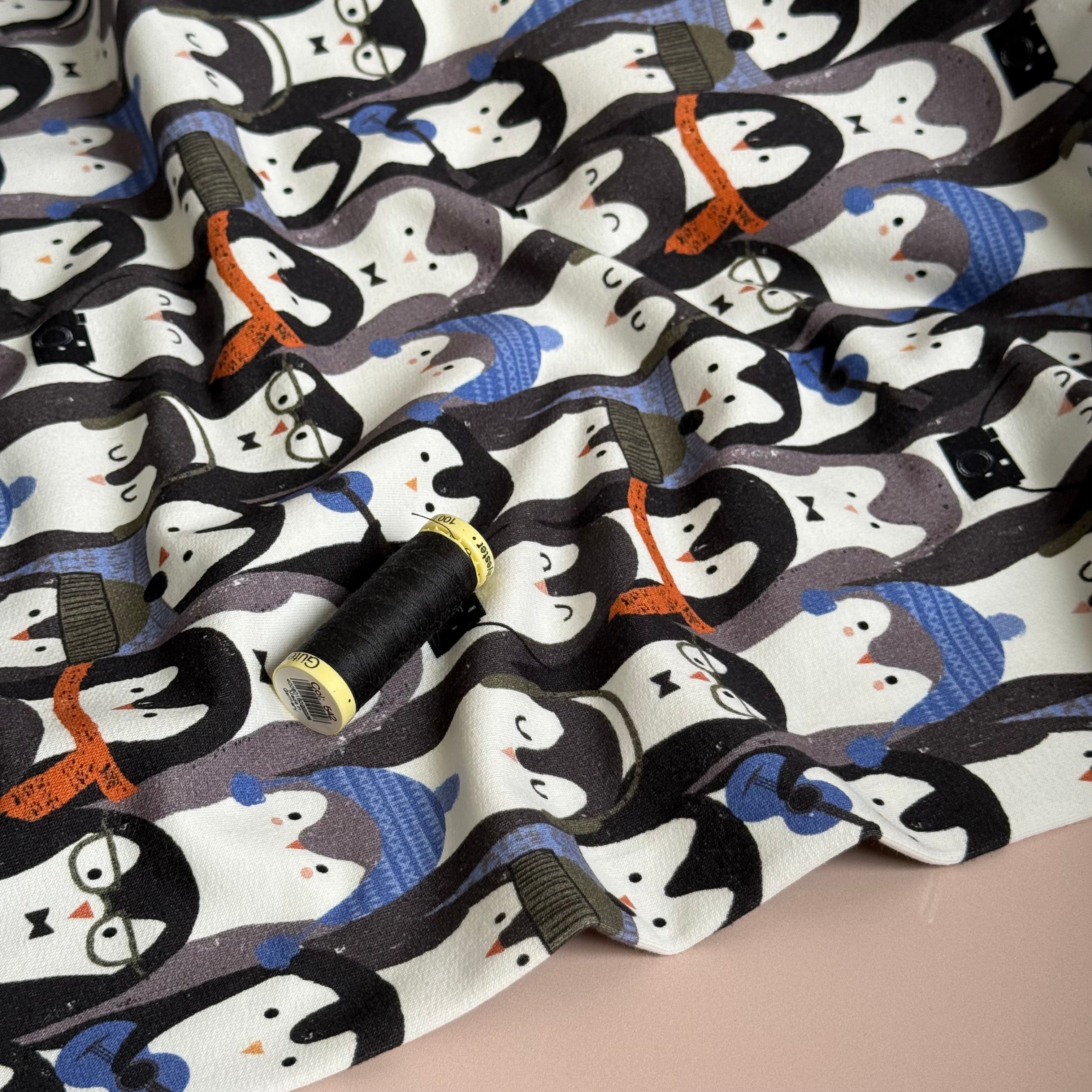 Penguin Huddle Peach Soft Cotton Sweat-shirting