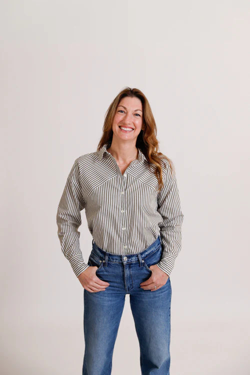 Sewing Kit - RIVI Blouse & Dress in Cotton or Linen fabrics (multiple choice of colours & stripes)