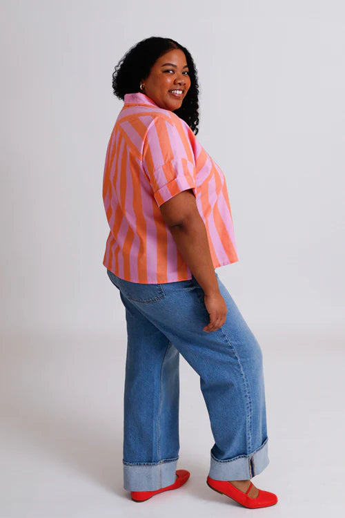 Sewing Kit - RIVI Blouse & Dress in Cotton or Linen fabrics (multiple choice of colours & stripes)