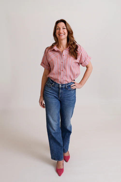 Sewing Kit - RIVI Blouse & Dress in Cotton or Linen fabrics (multiple choice of colours & stripes)