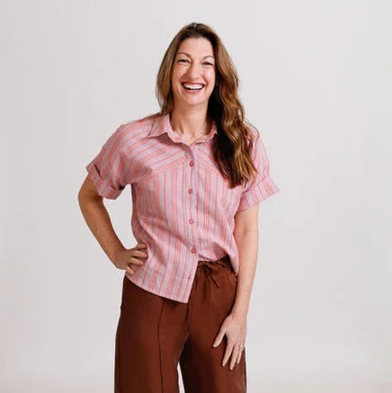 Sewing Kit - RIVI Blouse & Dress in Cotton or Linen fabrics (multiple choice of colours & stripes)