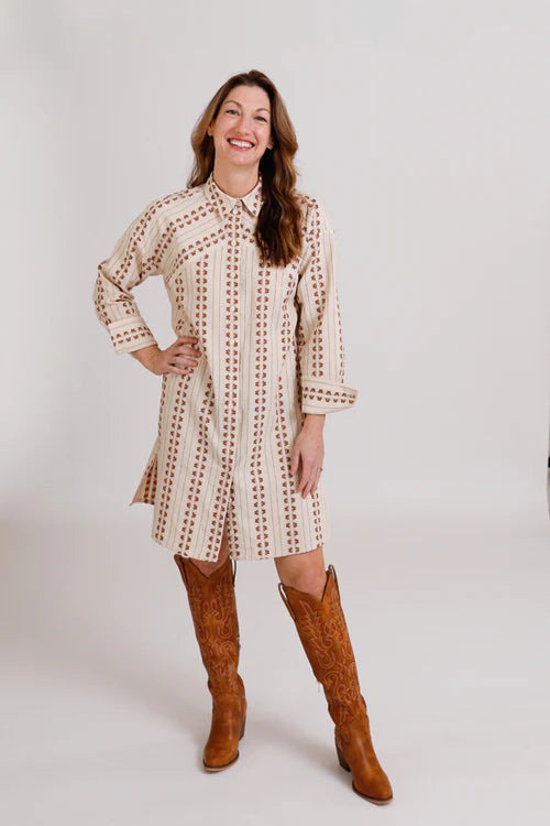 Sewing Kit - RIVI Blouse & Dress in Cotton or Linen fabrics (multiple choice of colours & stripes)