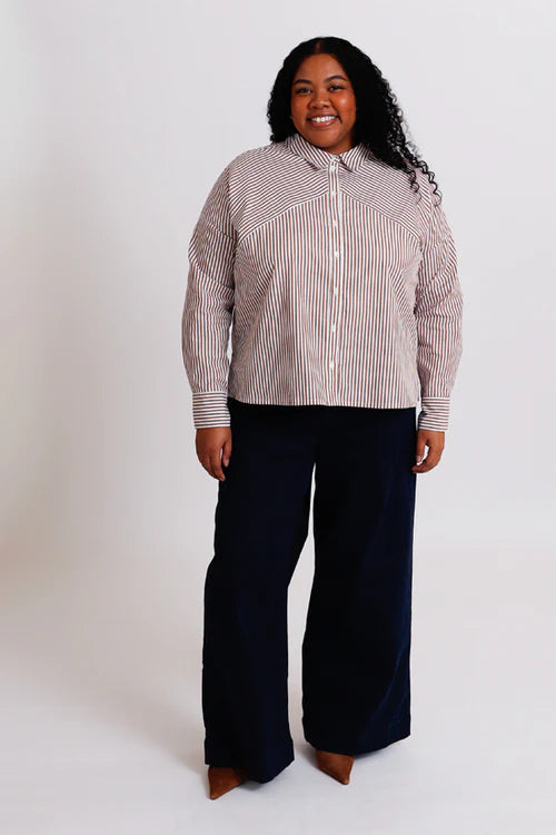 Sewing Kit - RIVI Blouse & Dress in Cotton or Linen fabrics (multiple choice of colours & stripes)