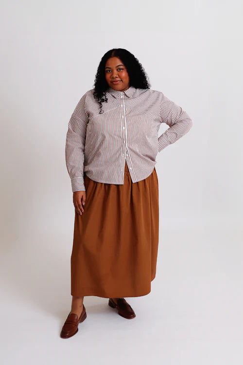 Sewing Kit - RIVI Blouse & Dress in Cotton or Linen fabrics (multiple choice of colours & stripes)