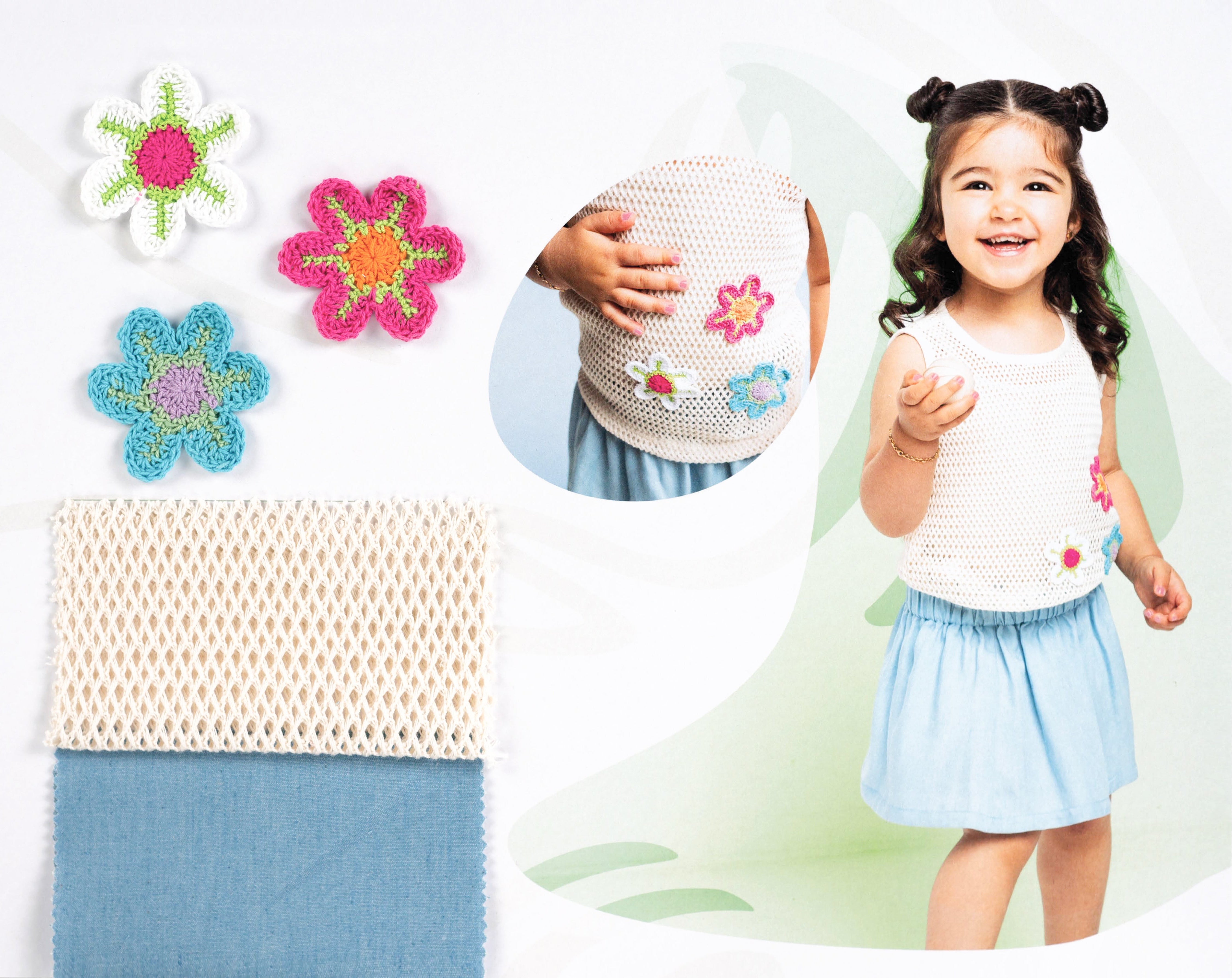 Pure Cotton Crochet Mesh in Natural