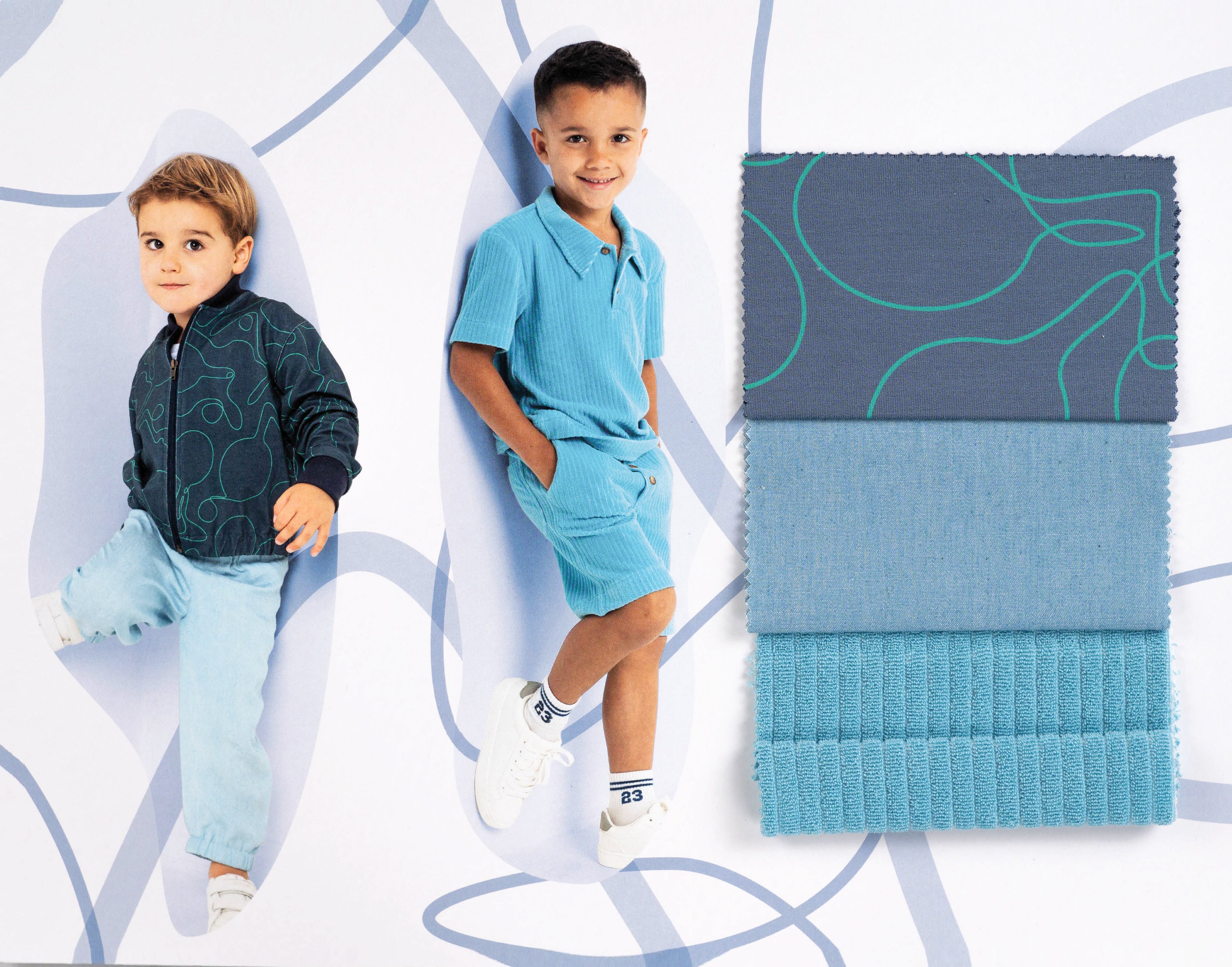 Dusty Blue Lightweight Denim Fabric