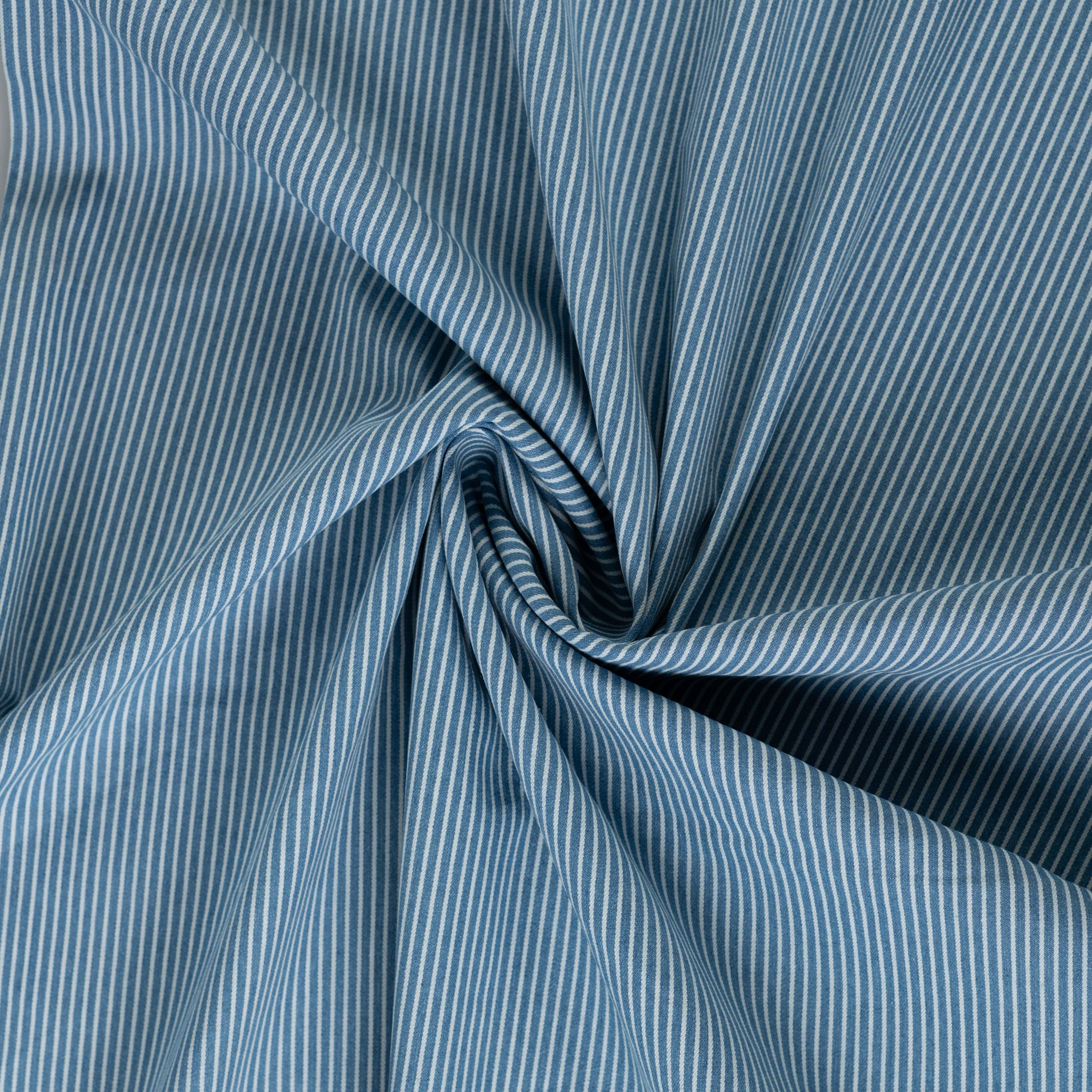 Striped Denim Jacquard with Stretch