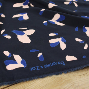 Églantine & Zoé - Petali Navy Blue Viscose Poplin Fabric